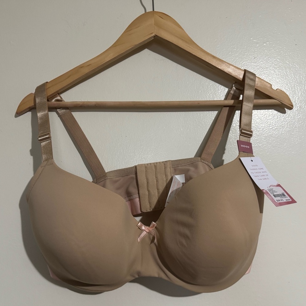 NWT Cacique Lightly lined balconette Women's Tan Bra 38DDD - Picture 2 of 7